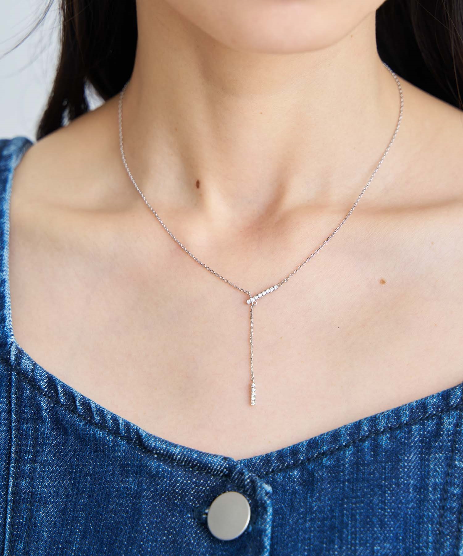 【予約】ビジューラリエットネックレス(13シルバー-フリー-3月下旬ごろのお届け)