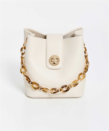 【予約】バックルデザインバケツバッグ(01オフホワイト-フリー-2月下旬ごろのお届け)