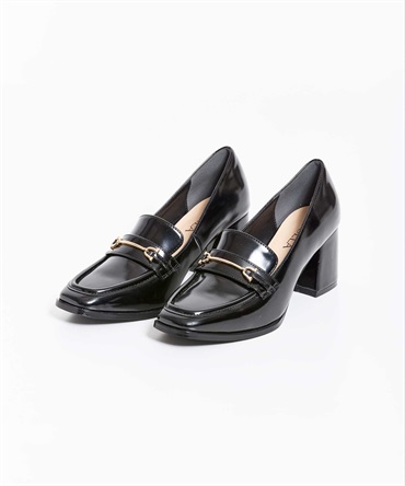 【予約】スクエアビットローファー(00ブラック-Ｌ-2月下旬ごろのお届け)