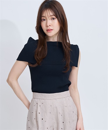 【予約】２ＷＡＹドレープノースリリブニット(00ブラック-フリー-4月下旬ごろのお届け)