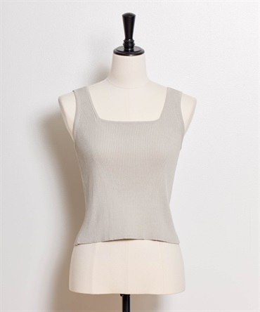 【予約】２ＷＡＹリブニットタンク(12ライトグレー-フリー-5月下旬ごろのお届け)