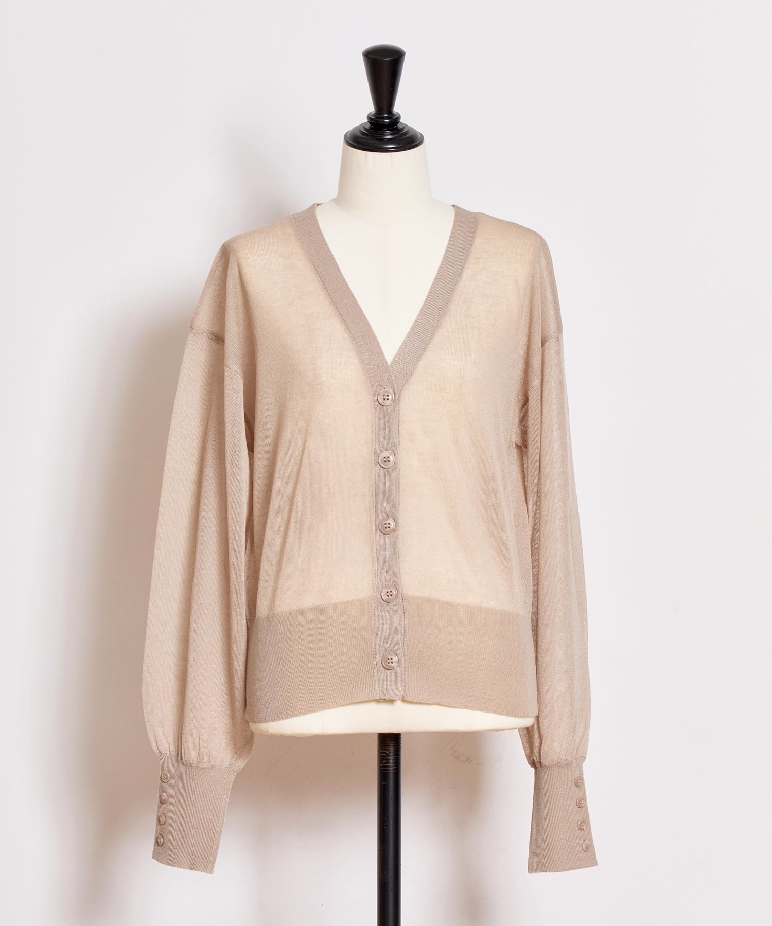 【予約】シアーニットカーディガン(82ベージュ-フリー-5月下旬ごろのお届け)