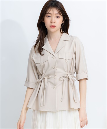 【予約】ウエストギャザーブラウス