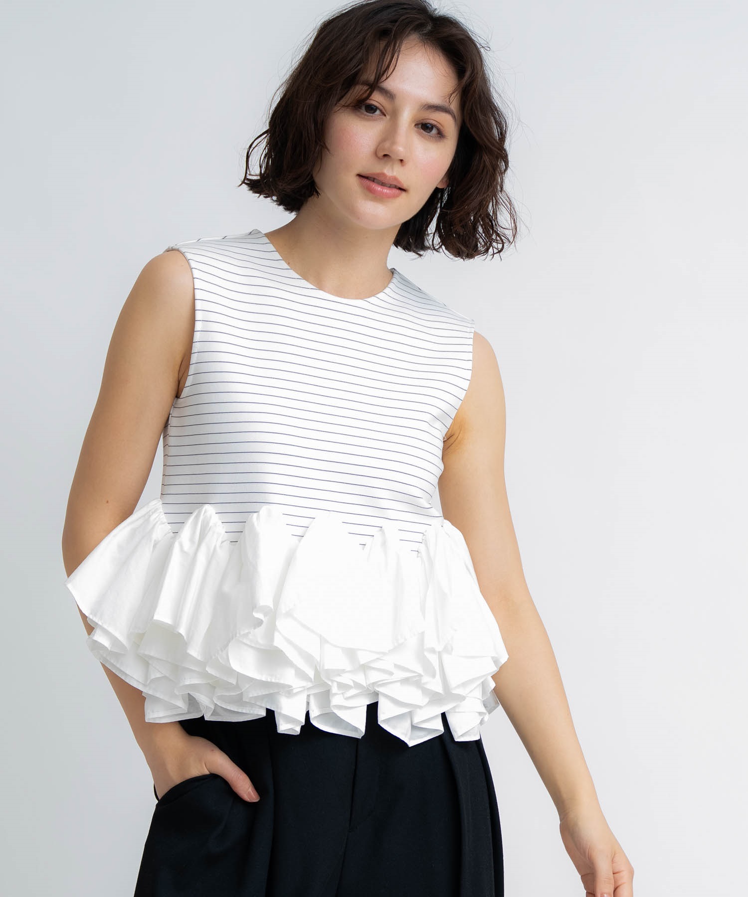 【予約】２ＷＡＹノースリペプラムカットソー(94ミックス１-フリー-5月上旬ごろのお届け)