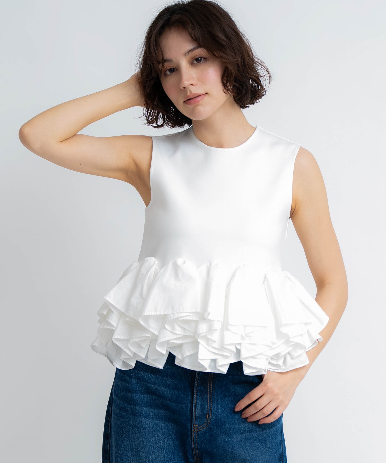 【予約】２ＷＡＹノースリペプラムカットソー