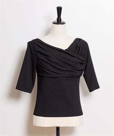 【予約】ドレープカットプルオーバー(00ブラック-フリー-5月下旬ごろのお届け)