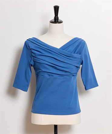 【予約】ドレープカットプルオーバー(71ブルー-フリー-5月下旬ごろのお届け)