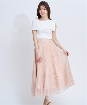 【予約】シアーランダムプリーツスカート(32ピンク-Ｍ-4月下旬ごろのお届け)