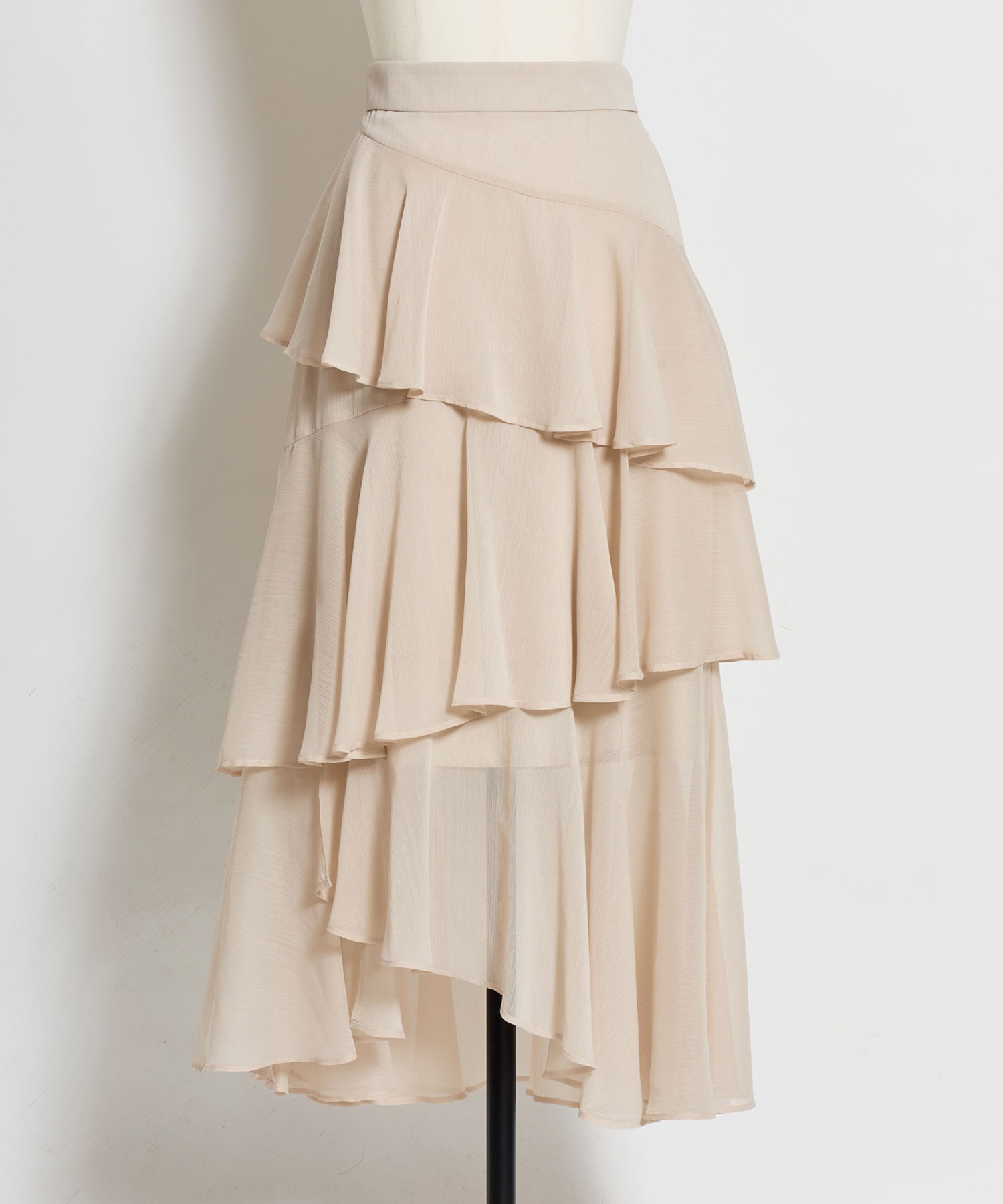 【予約】フリルティアードスカート(82ベージュ-Ｓ-4月下旬ごろのお届け)