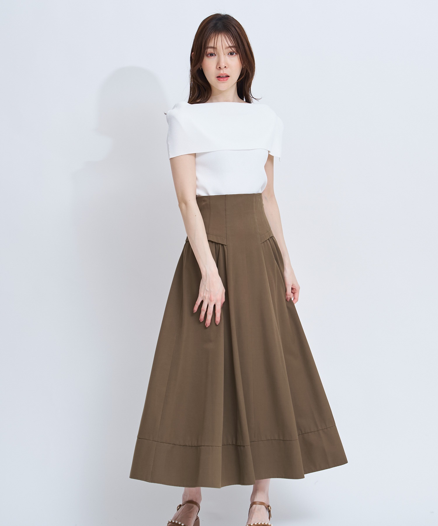 【予約】ハイウエストデザインスカート