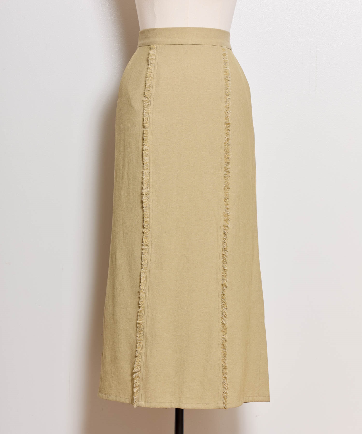 【予約】リネンライクフリンジスカート(51イエロー-フリー-5月下旬ごろのお届け)