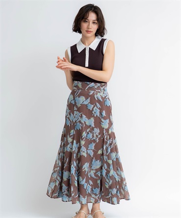 【予約】シアープリントフレアスカート