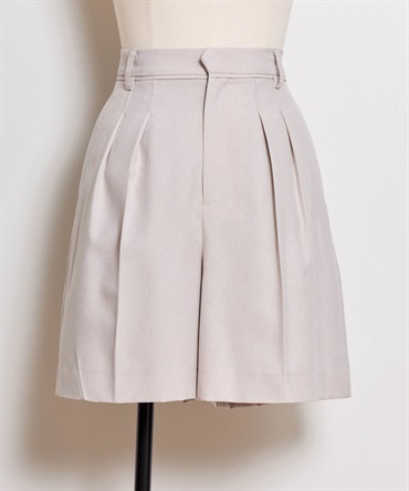 【予約】リネンライクショートパンツ(82ベージュ-Ｍ-5月下旬ごろのお届け)