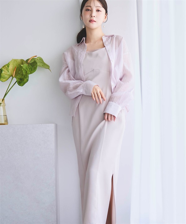 シアーレイヤーキャミワンピース