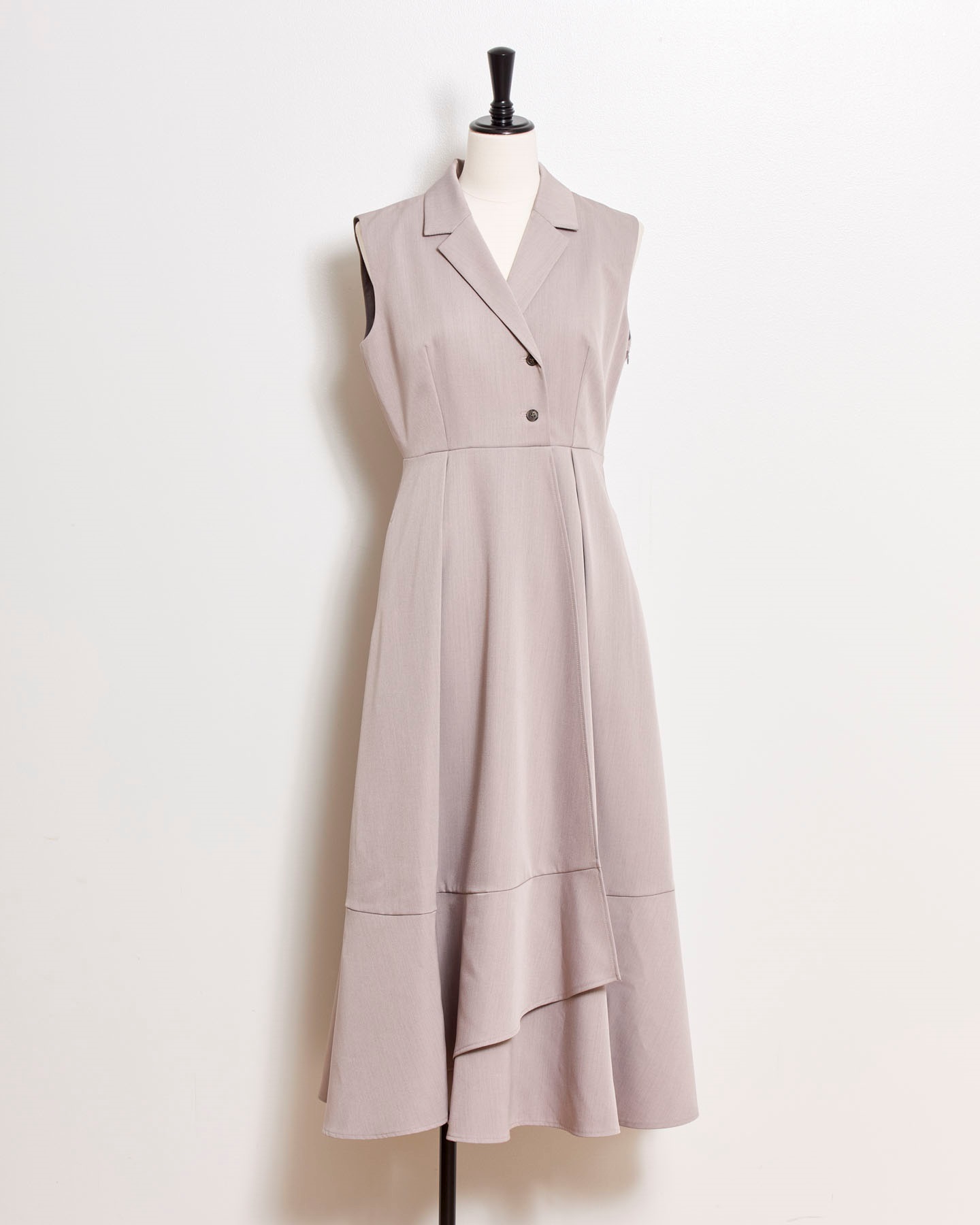 【予約】テーラーカラーノースリワンピース(85モカ-Ｓ-4月下旬ごろのお届け)