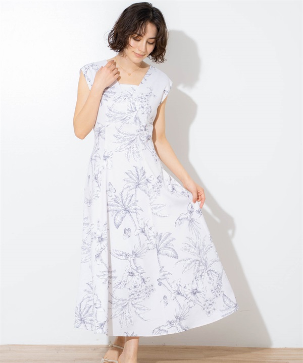 【予約】ボタニカルプリントワンピース