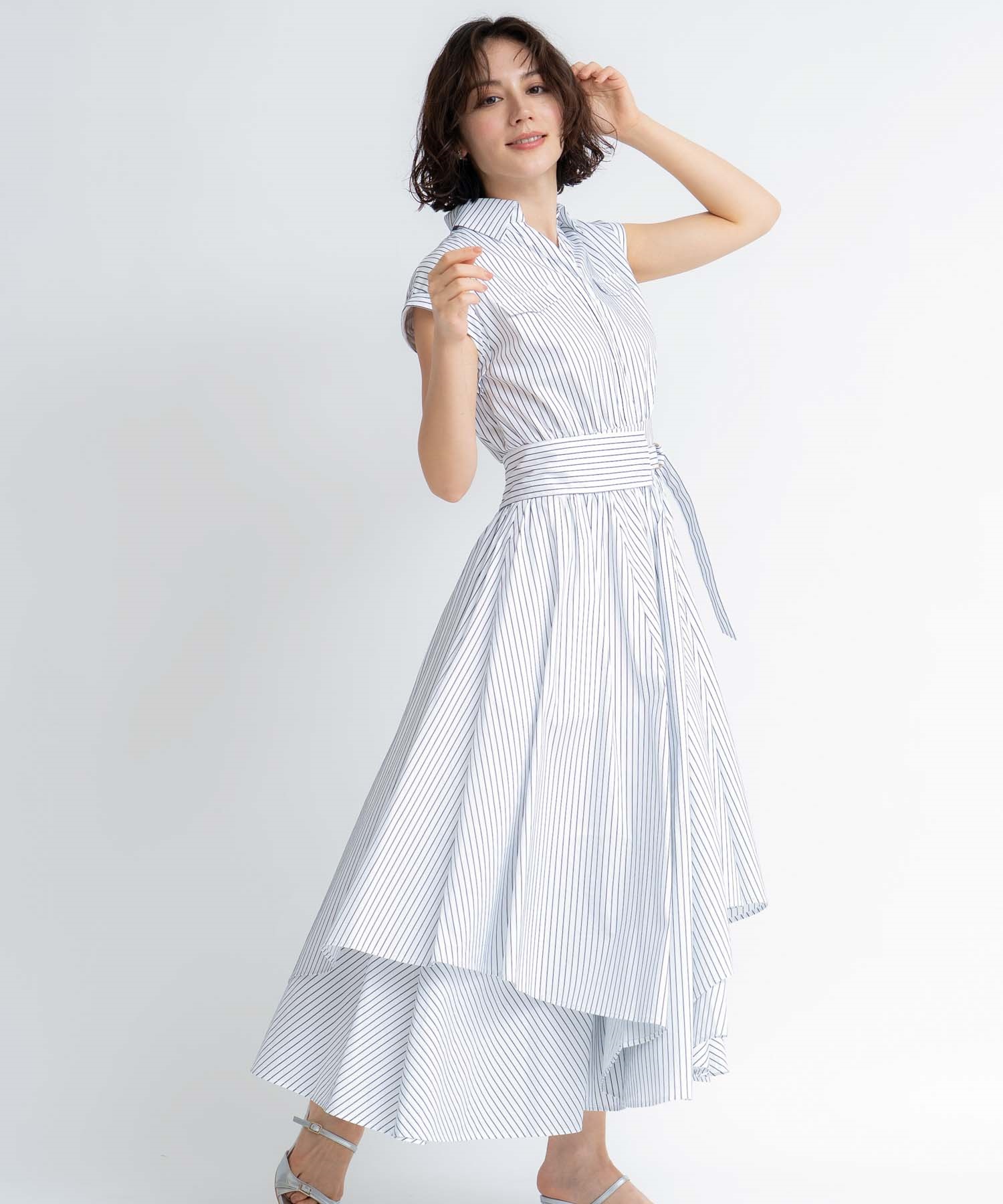 【予約】サファリシャツワンピース(94ミックス１-Ｓ-5月下旬ごろのお届け)