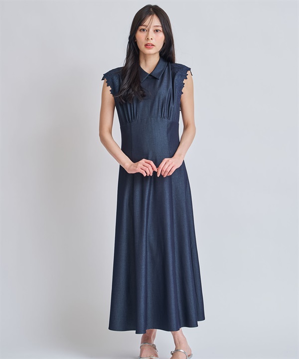 【予約】ノースリ刺繍ワンピース