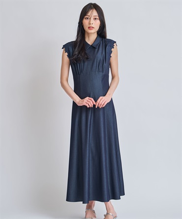 【予約】ノースリ刺繍ワンピース