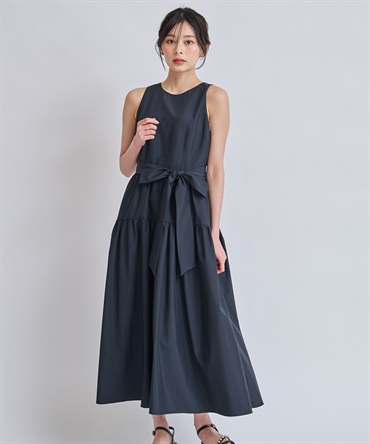【予約】タフタリボンワンピース(00ブラック-Ｍ-6月下旬ごろのお届け)
