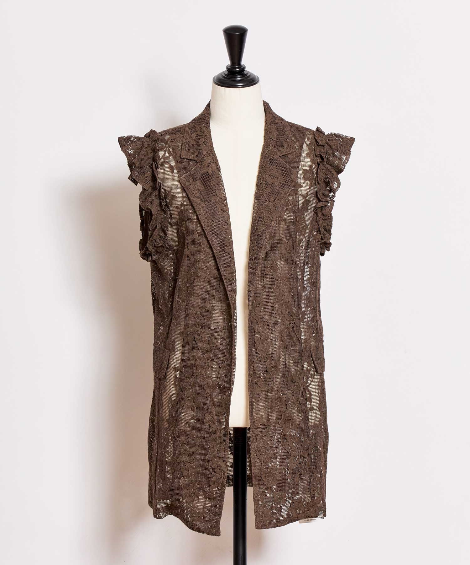 【予約】レースフリルジレ(81チャ-フリー-5月下旬ごろのお届け)