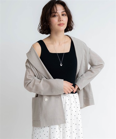 【予約】シアーダブルジャケット(82ベージュ-Ｍ-5月下旬ごろのお届け)