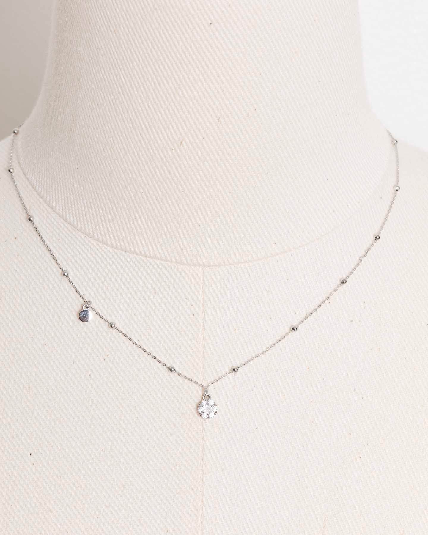 【予約】ステーションチェーンビジューネックレス(13シルバー-フリー-4月下旬ごろのお届け)