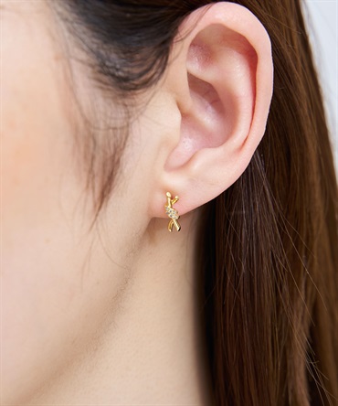 ビジューノットピアス(50ゴールド-フリー)