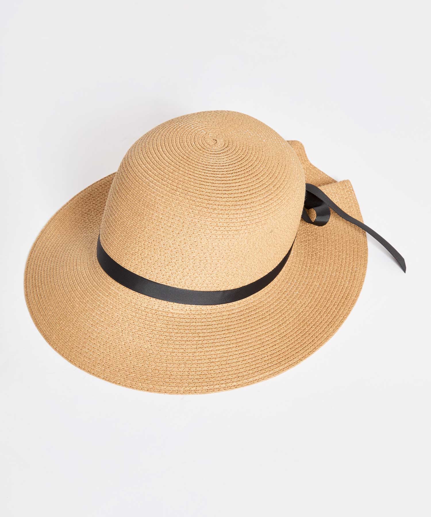 リボン雑材ハット(82ベージュ-フリー)