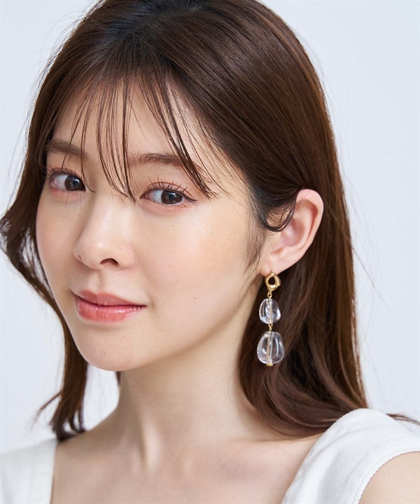 【予約】クリアモチーフピアス