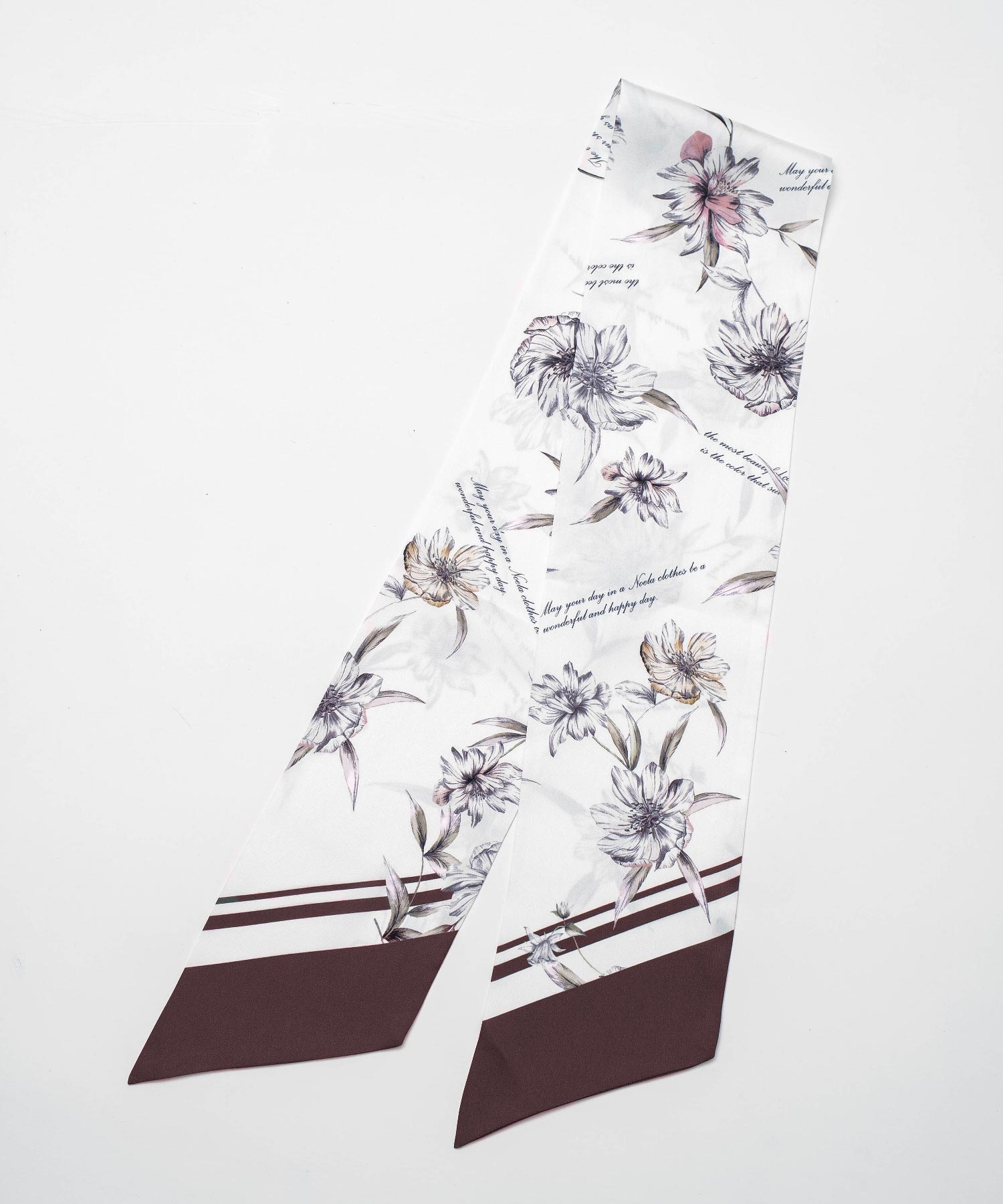 【予約】フラワープリントスカーフ(81チャ-フリー-5月下旬ごろのお届け)