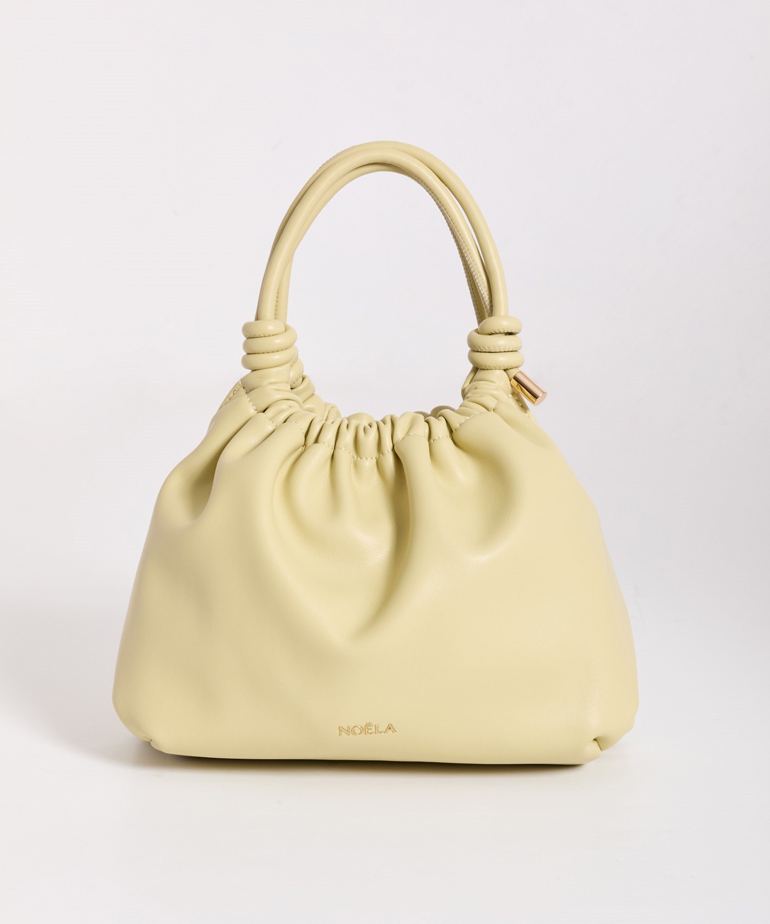 【予約】ドロストギャザーハンドバッグ(62ライトグリーン-フリー-5月下旬ごろのお届け)