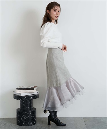 裾ボリュームフィッシュテールスカート | フレアスカート | Noela 