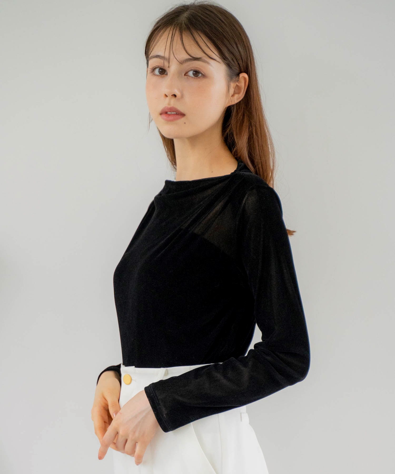 シースルーフロッキーカットソー シースルーフロッキーカットソー(カットソー・Tシャツ) | GIANNI
