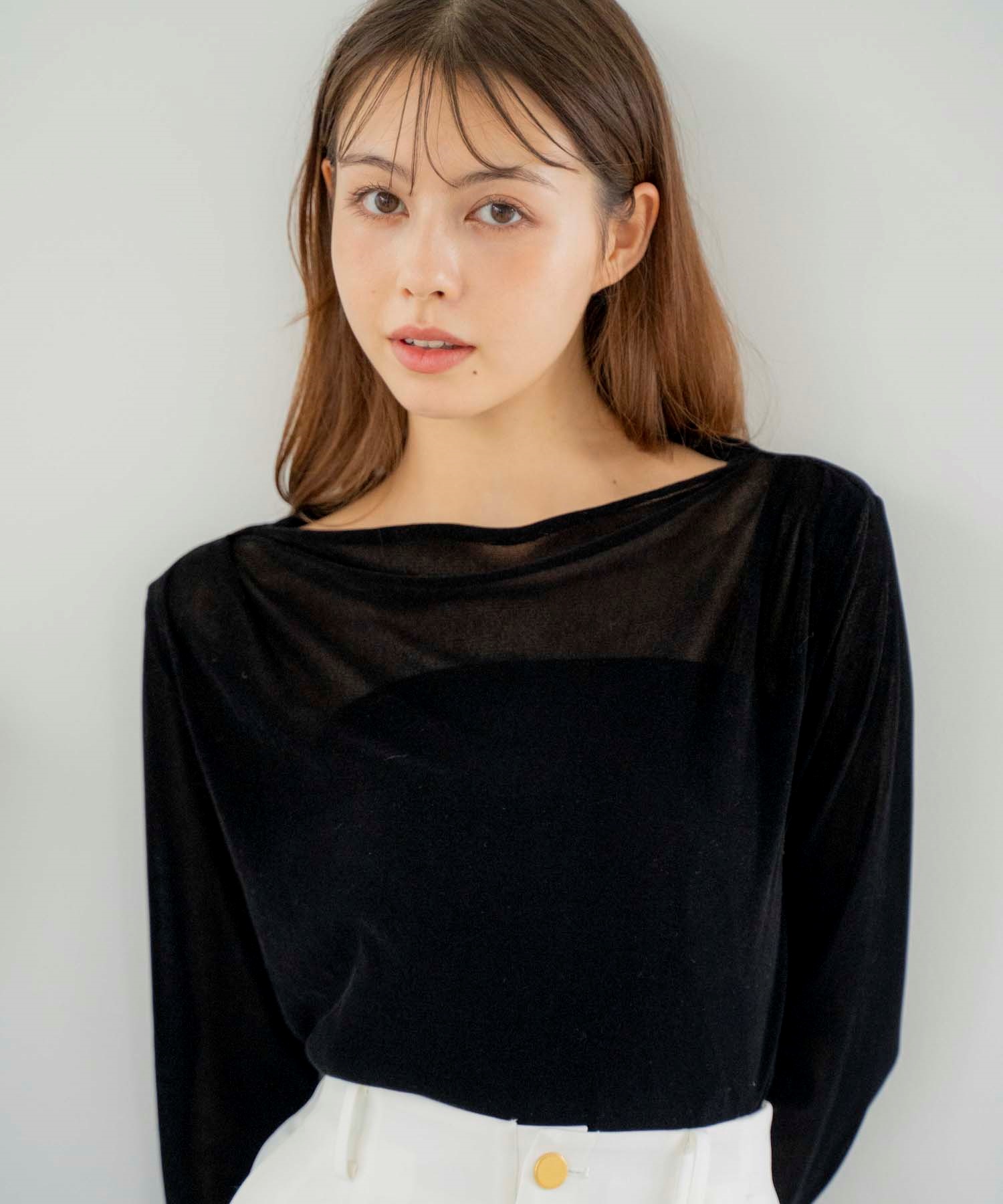 シースルーフロッキーカットソー シースルーフロッキーカットソー(カットソー・Tシャツ) | GIANNI