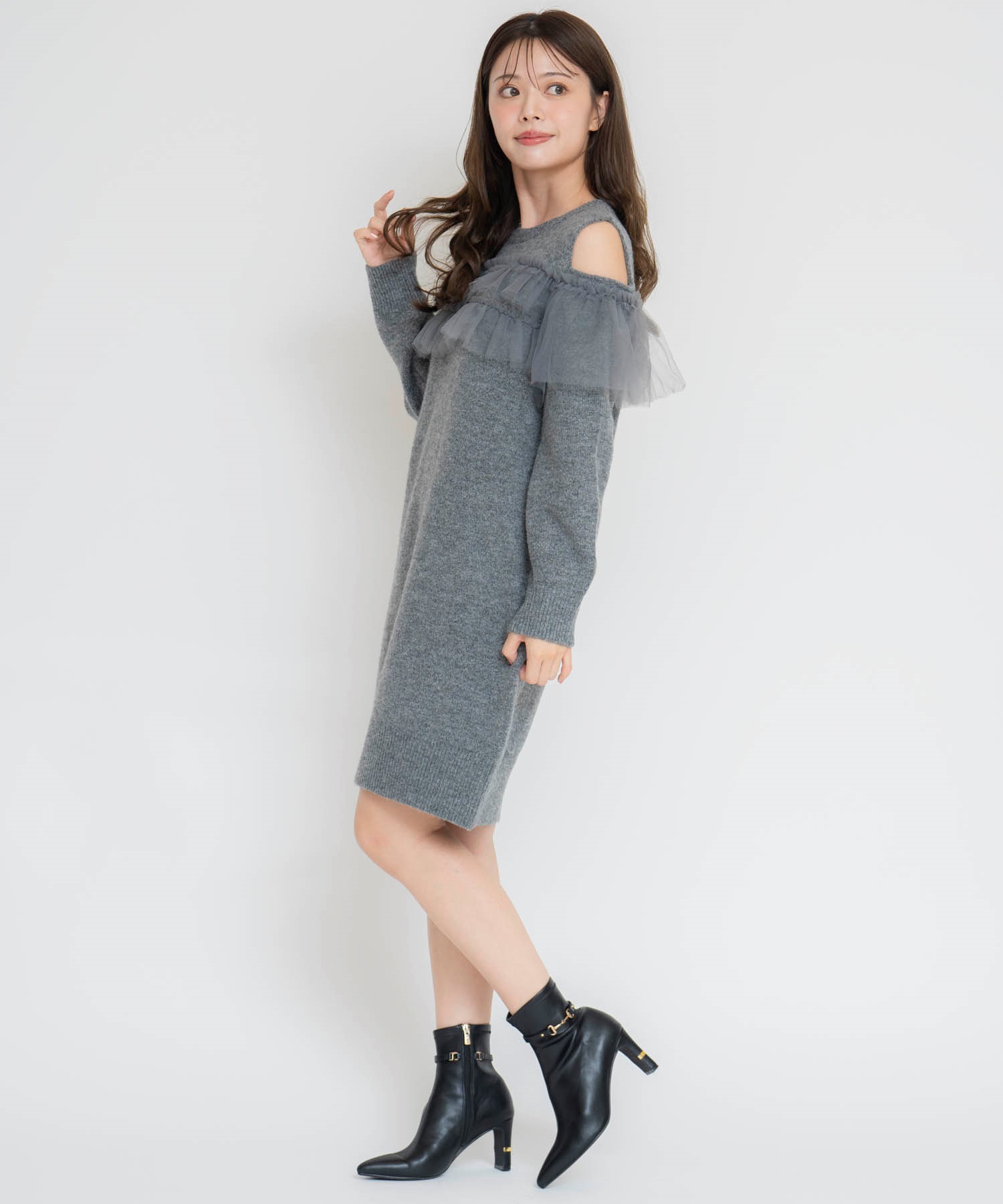 チュールミニワンピース | ニットワンピース | NOELA OFFICIAL WEB STORE