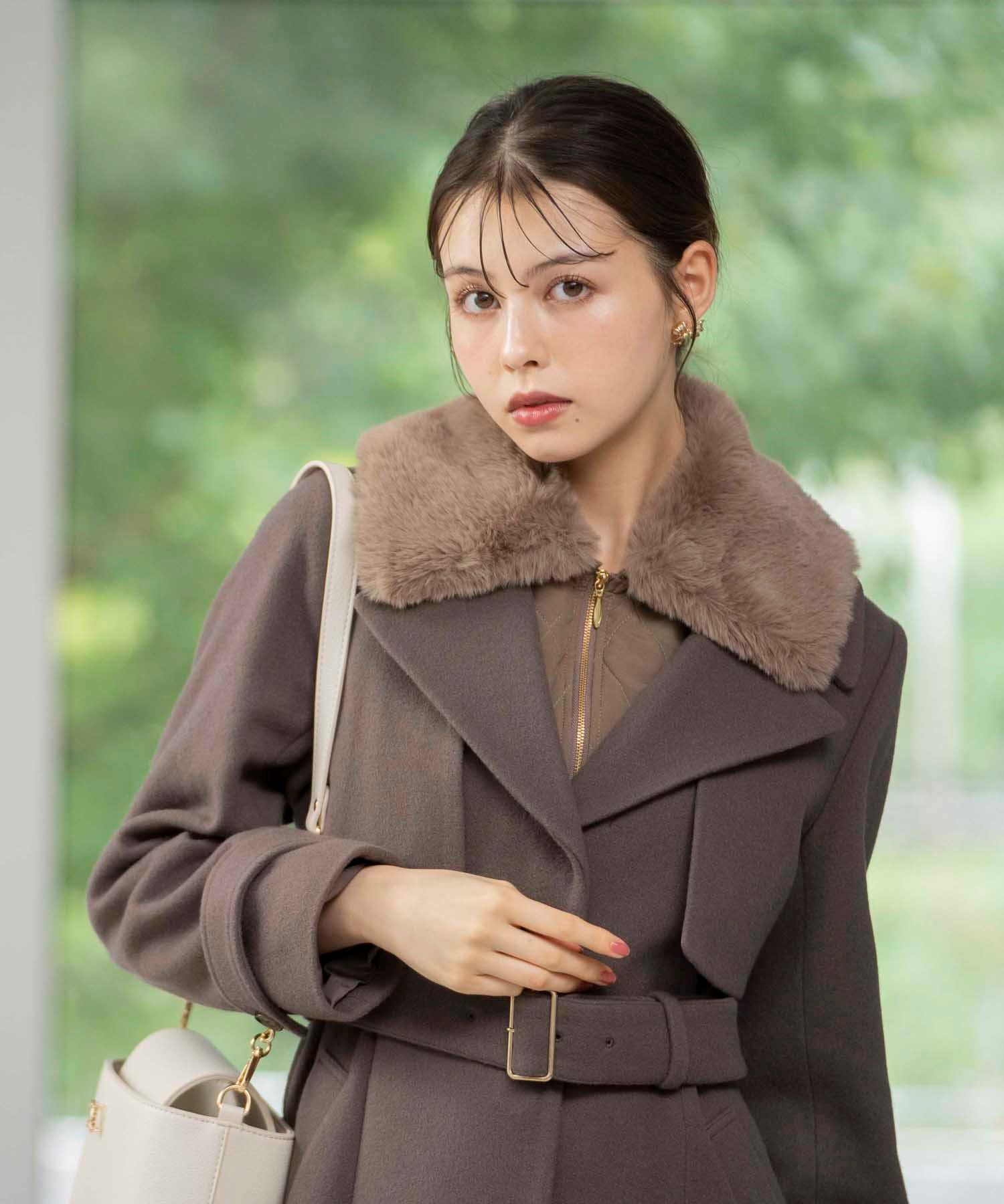 【最終価格♡】ノエラ　ファー付マルチロングコート ファー付マルチロングコート | コート | Noela OFFICIAL WEB STORE