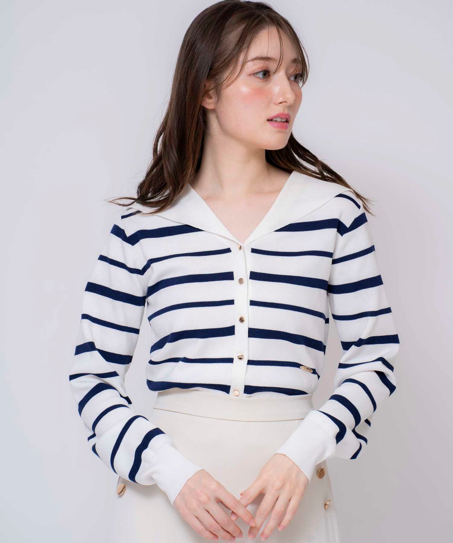 セーラーカラーマリンニット | ニット | Noela OFFICIAL WEB STORE セーラーカラーマリンニット | ニット | Noela OFFICIAL WEB STORE