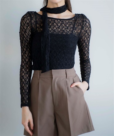 モールレースカットソー | Tシャツ・カットソー | Noela