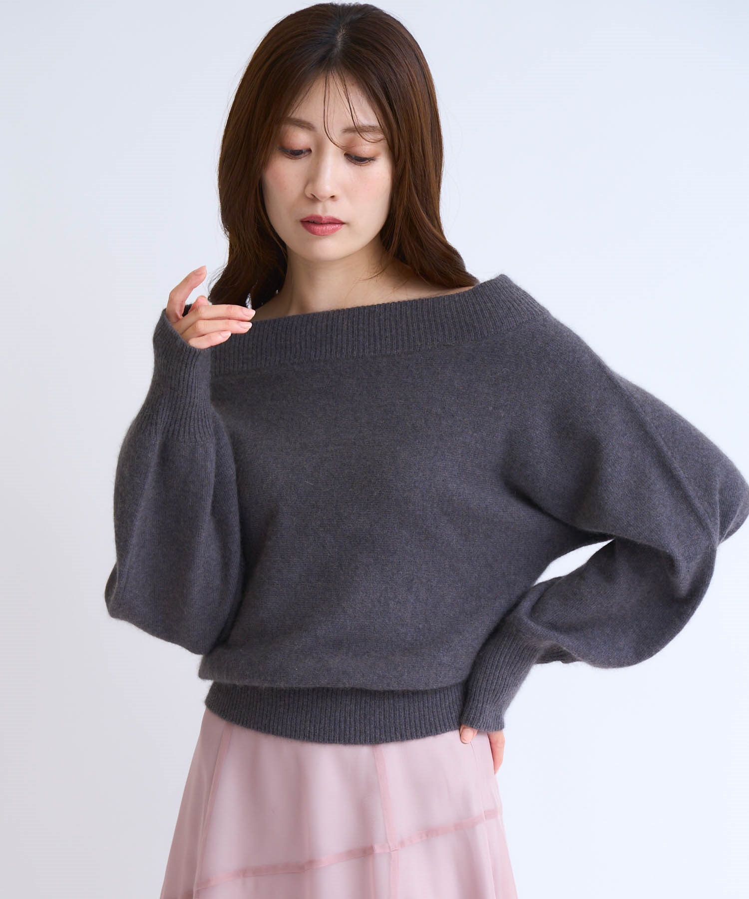 ラクーンブレンドオフショルニット | ニット | NOELA OFFICIAL