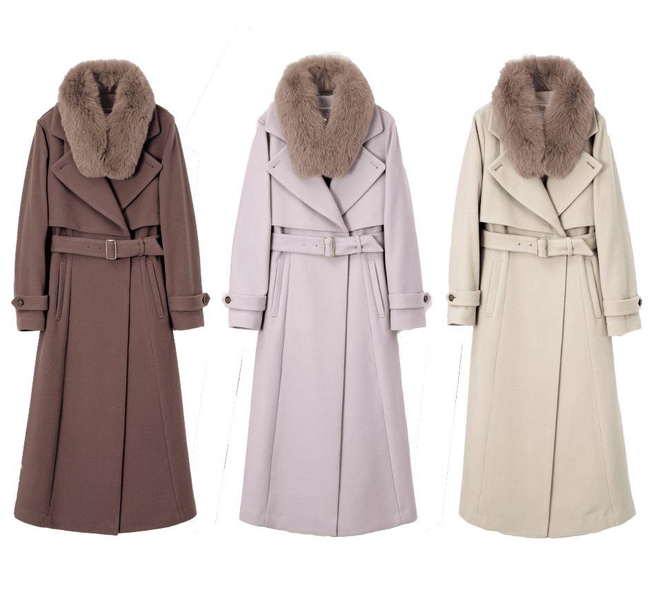 BACK PLEATS WOOL TRENCH COATの画像01