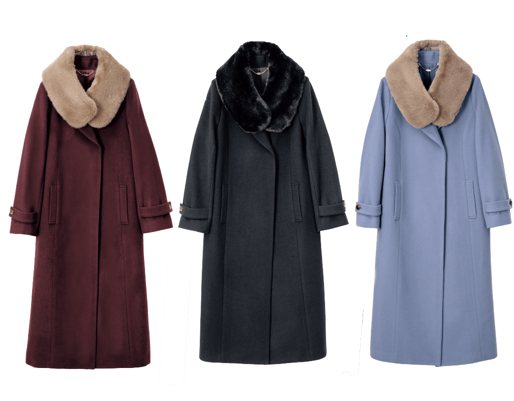 FAKE FUR SHAWL COLLAR COATの画像